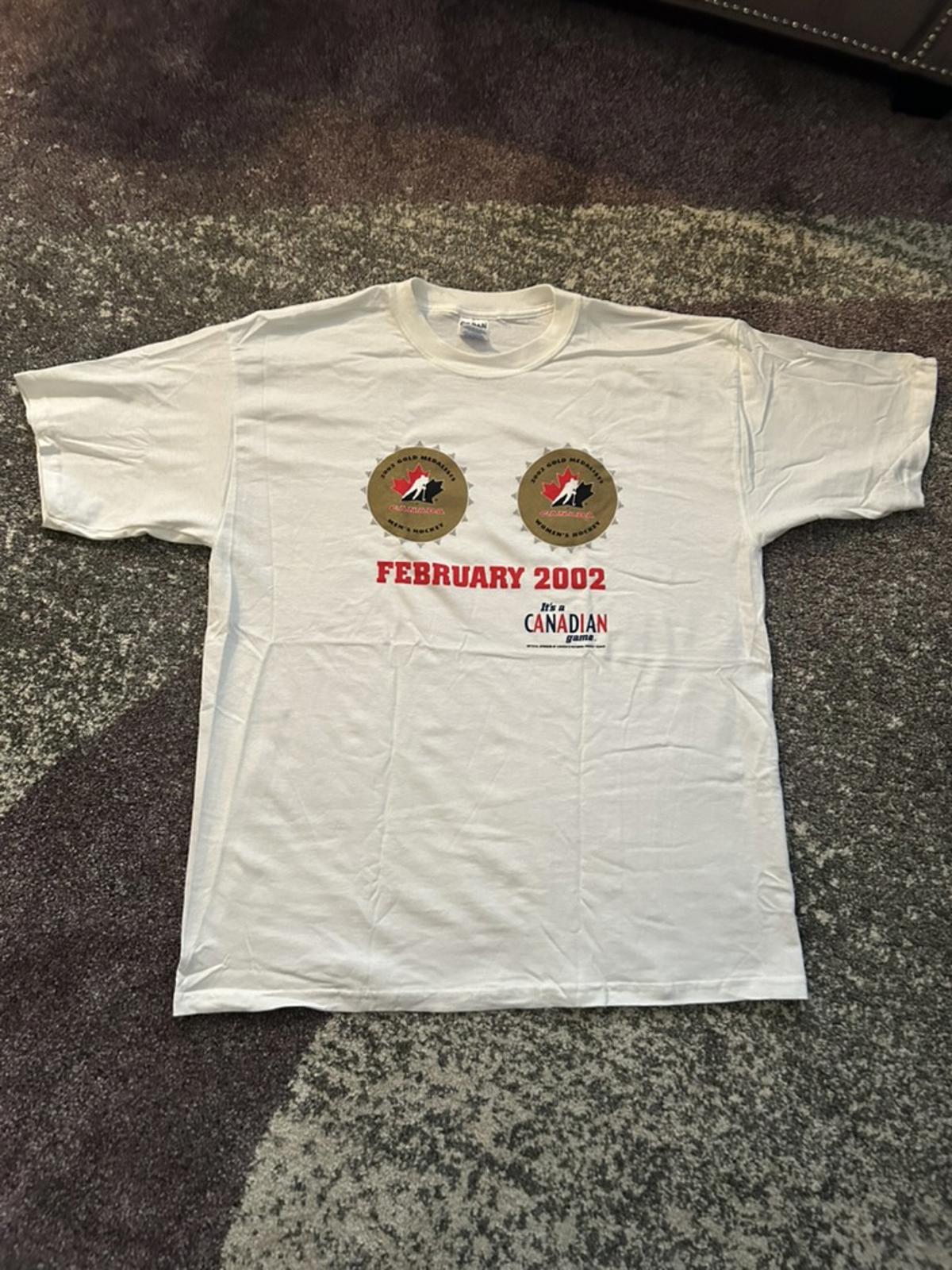 Vintage 2002 Team Canada Gold Medal Hockey T-Shirt