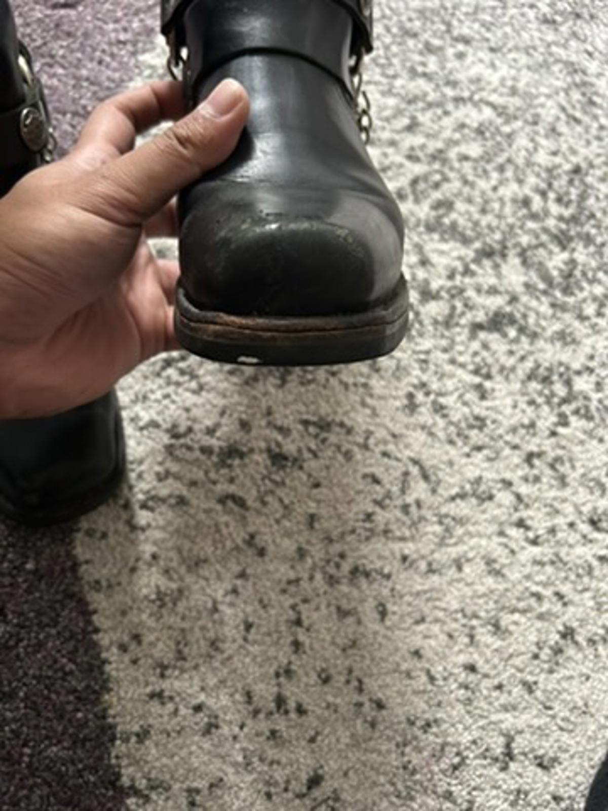 Vintage Harley-Davidson Black Leather Harness Boots