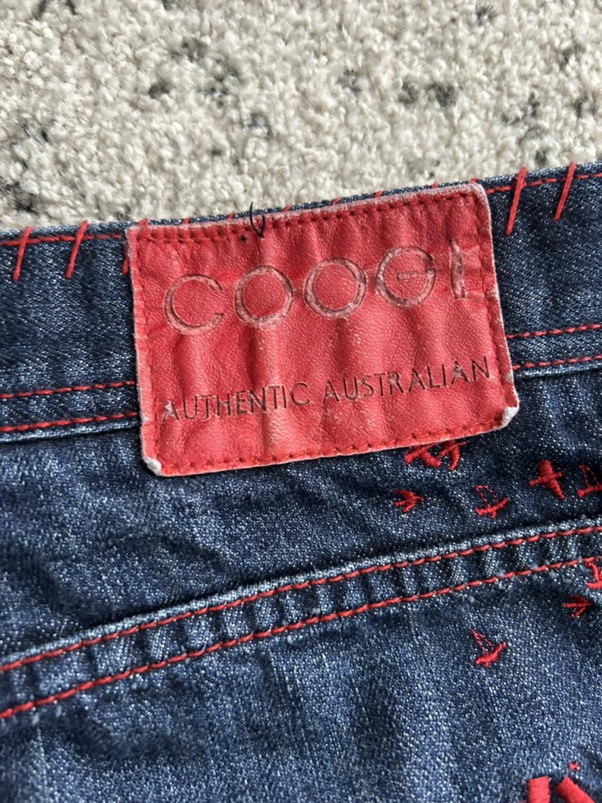 Coogi Men's Jeans with Red Stitching and Pocket Detail, Size