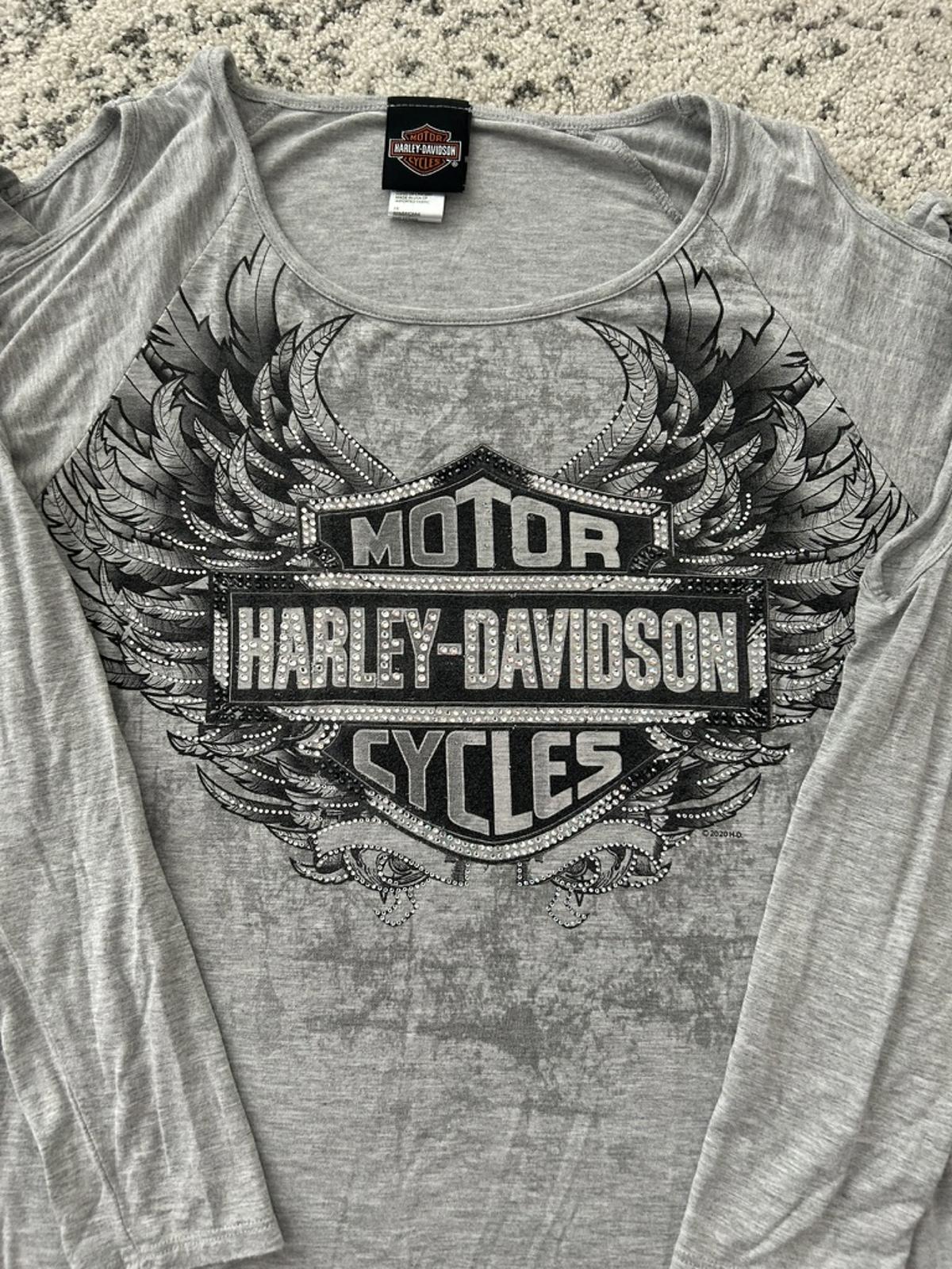 Harley-Davidson Women's Long Sleeve Top with Winged Logo