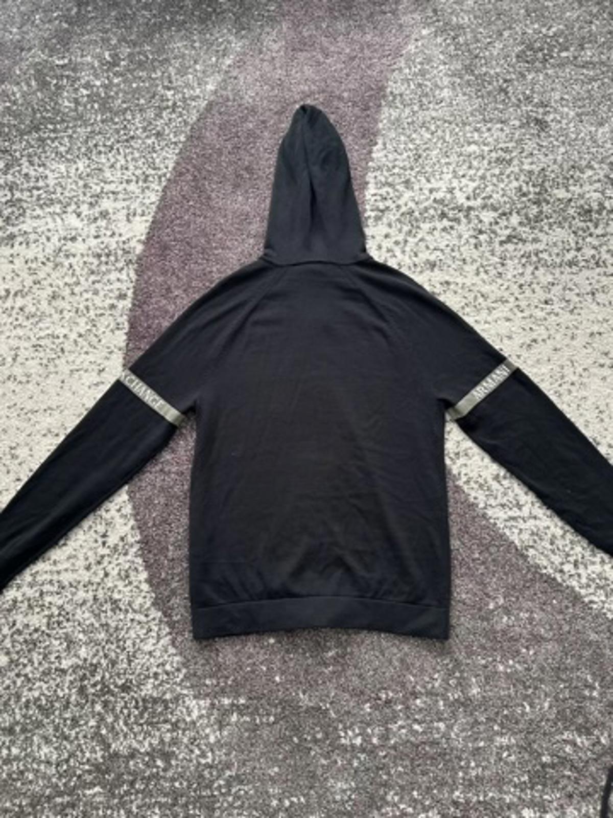 Armani Exchange Zip Hoodie – Logo Sleeve Tape, Slim Fit