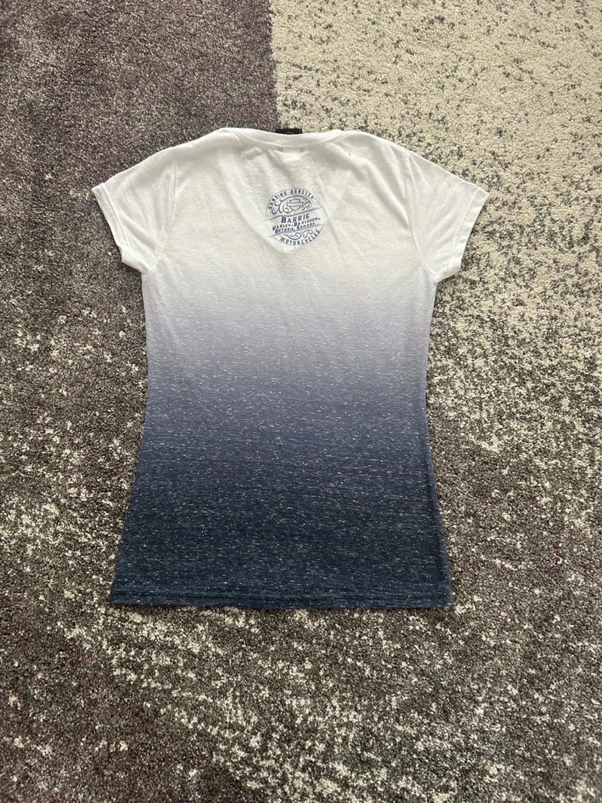 Harley-Davidson Blue Flame Ombre V-Neck Tee – Barrie