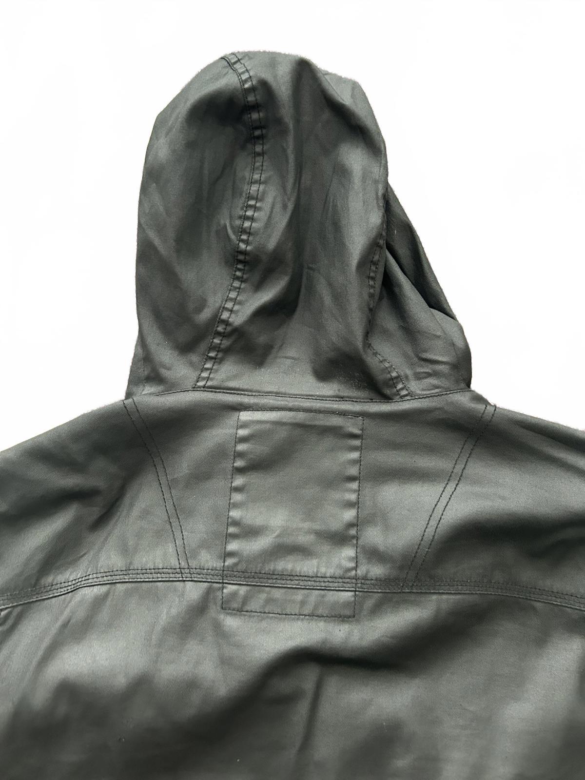 Men's Black Leather Hooded Jacket by Projek Raw