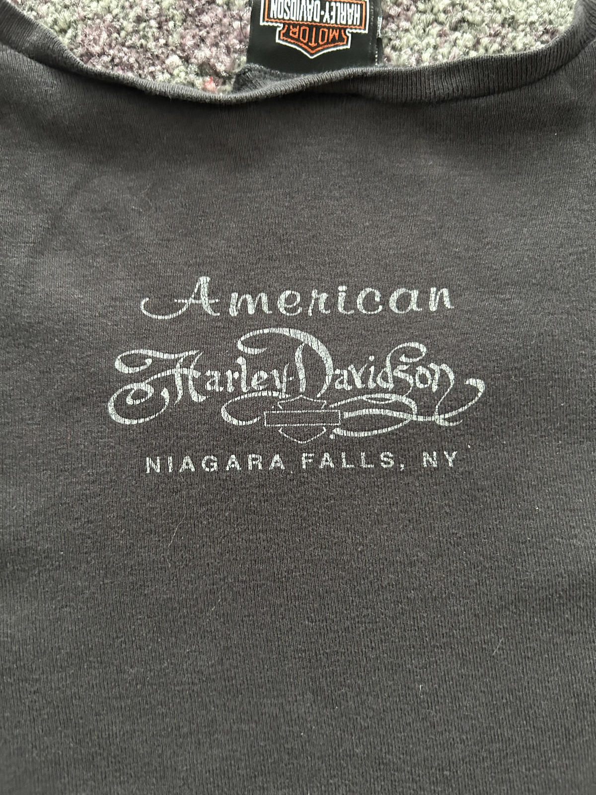 Harley-Davidson Peace Love Bar & Shield Rhinestone Tee