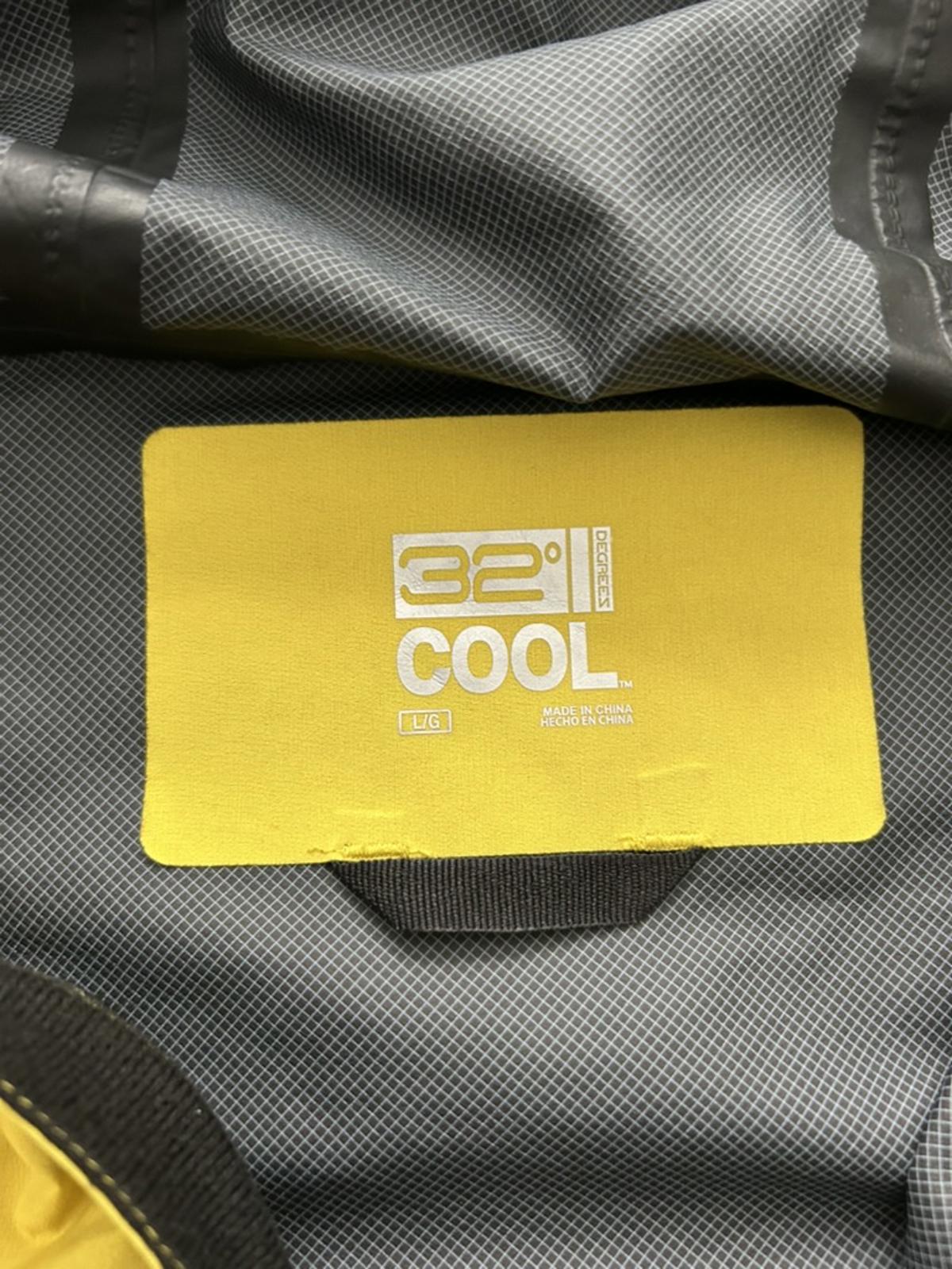 32 Degrees Cool Yellow Hooded Windbreaker Jacket L/XL