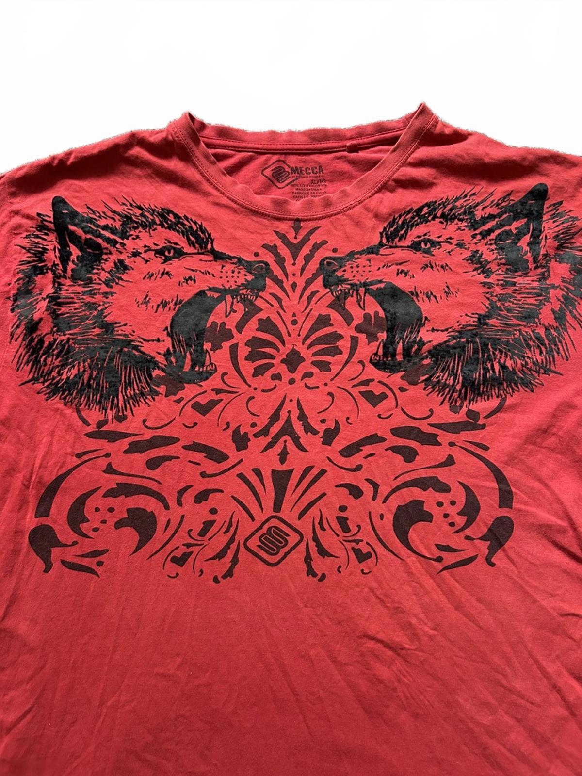 Vintage Mecca Red Graphic Wolf Tee