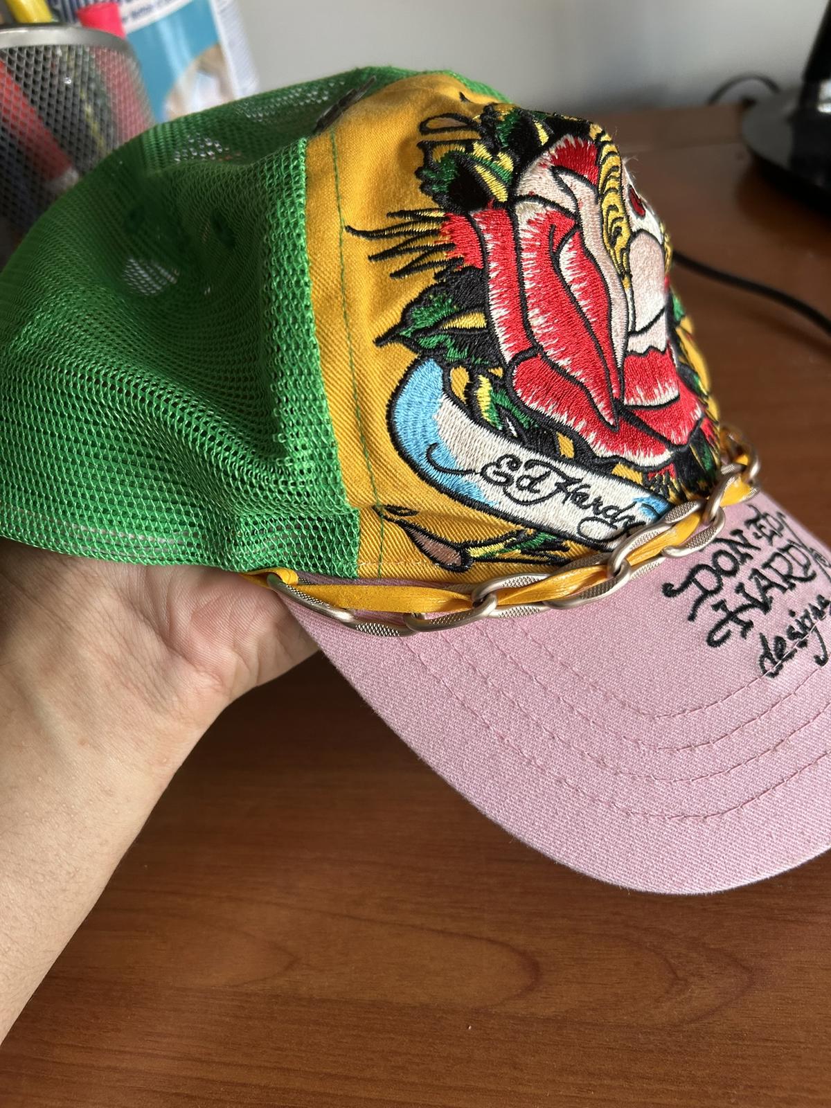 Ed Hardy Women's Mesh Trucker Hat with Embroidered Design