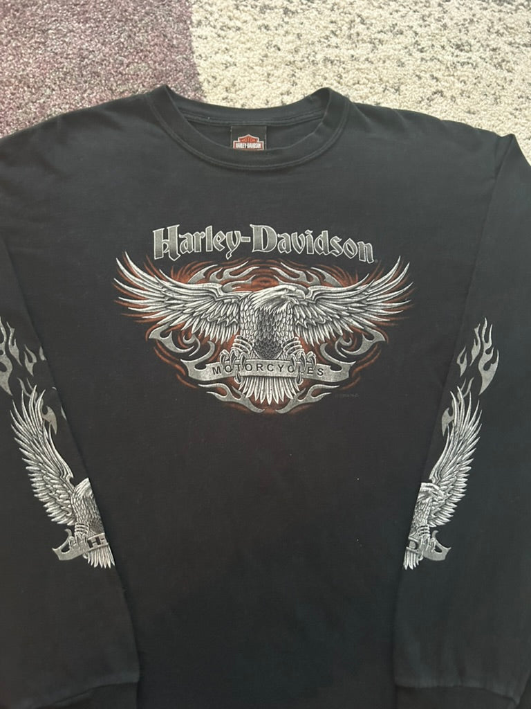 Harley-Davidson Long Sleeve Tee - Black Eagle Design