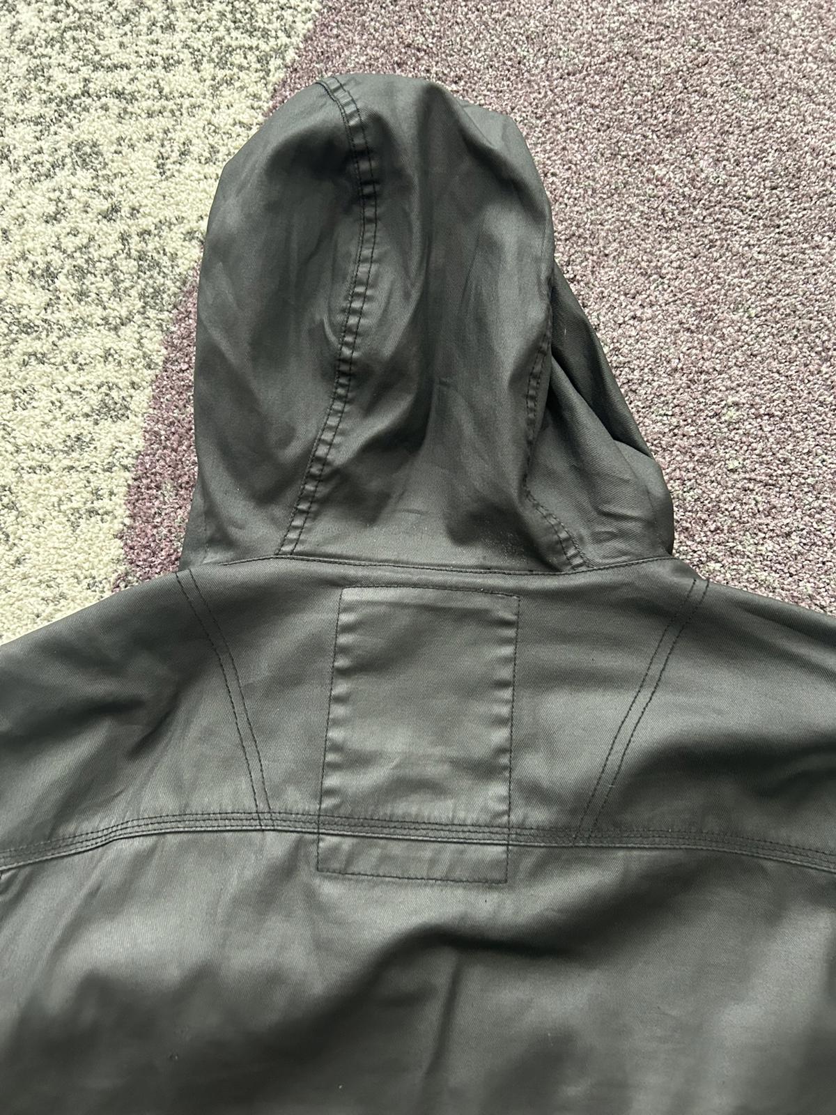 Men's Black Leather Hooded Jacket by Projek Raw