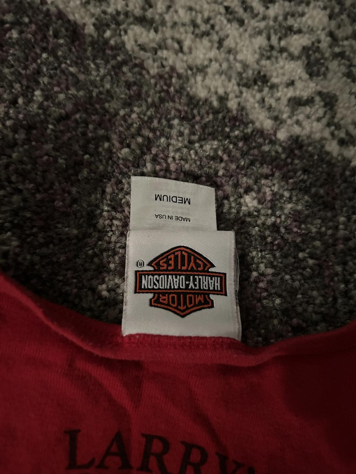 Harley-Davidson Women's Red Sleeveless Tank Top with USA The