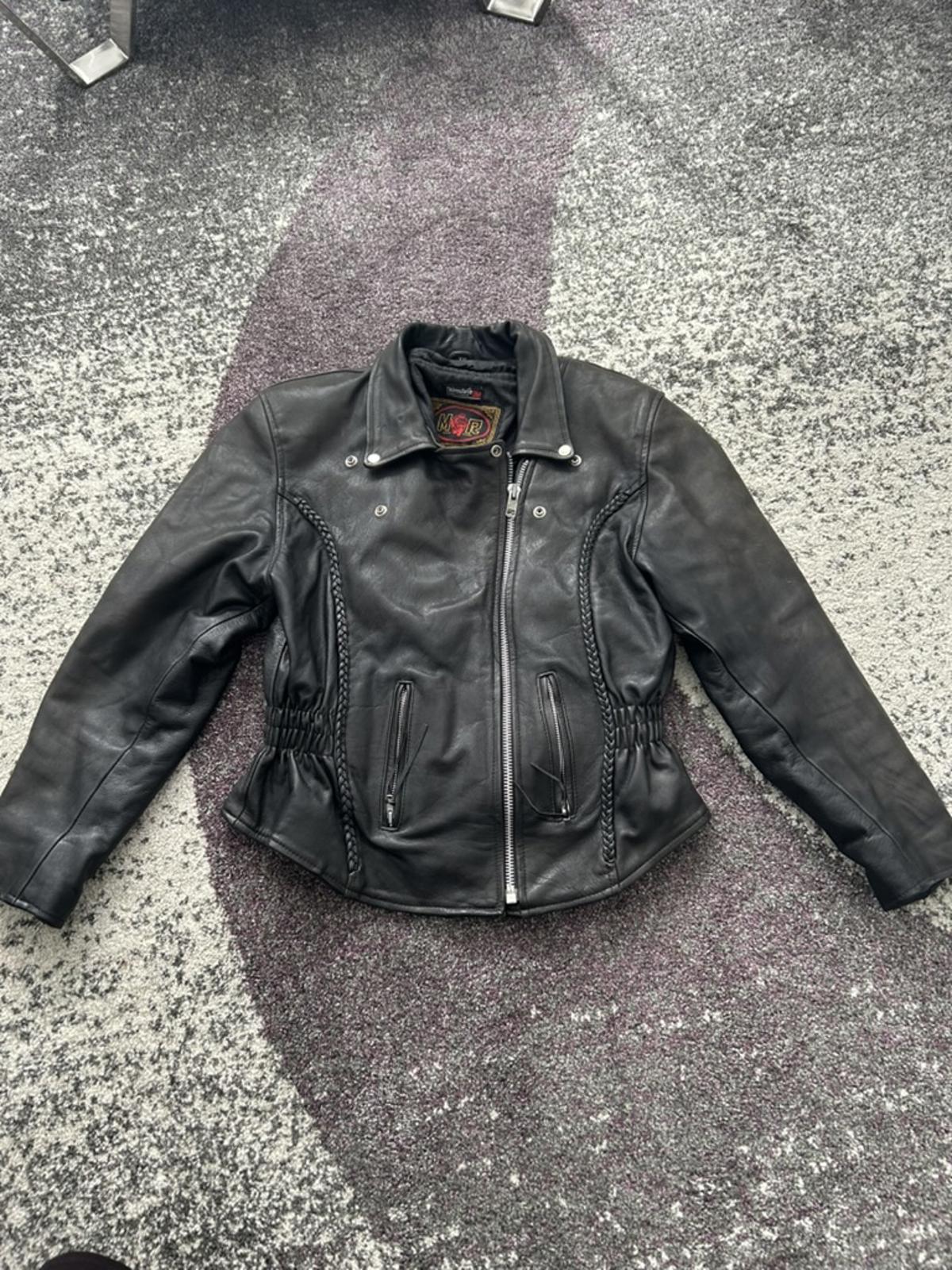 Vintage 90s MCR Women's Black Leather Moto Jacket – XXL