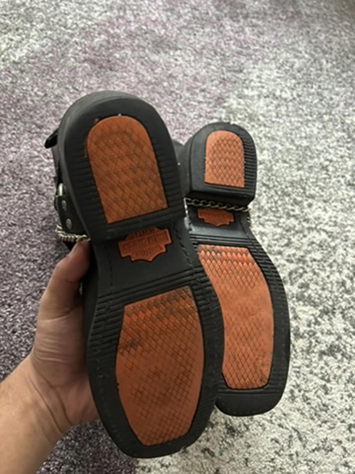 Vintage Harley-Davidson Black Leather Harness Boots