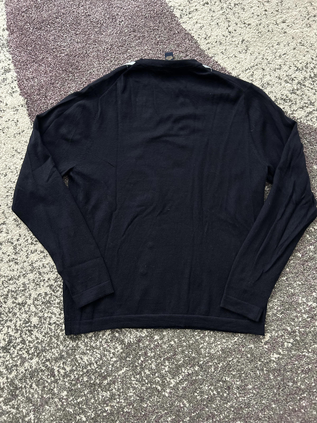 Garret Scott Men's Merino Wool Argyle Sweater Large