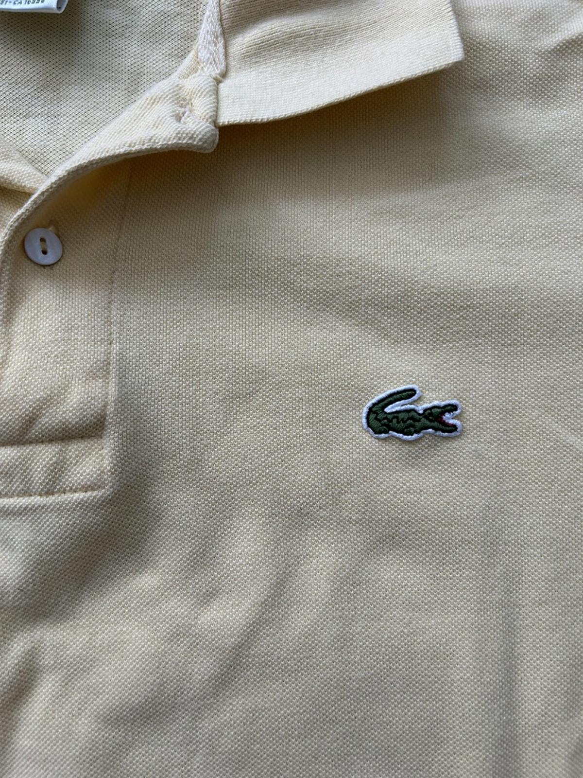 Lacoste Men's Yellow Polo Shirt - Size 7 (XL)
