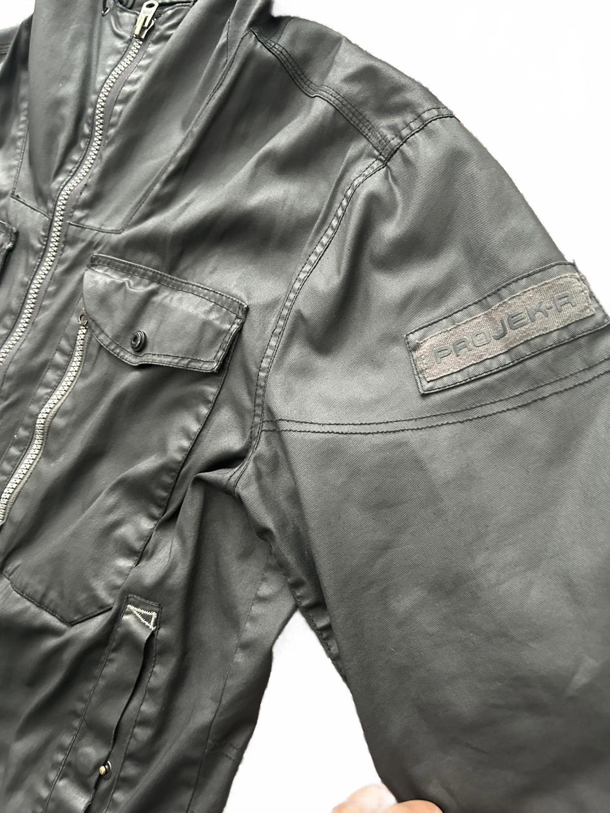 Men's Black Leather Hooded Jacket by Projek Raw