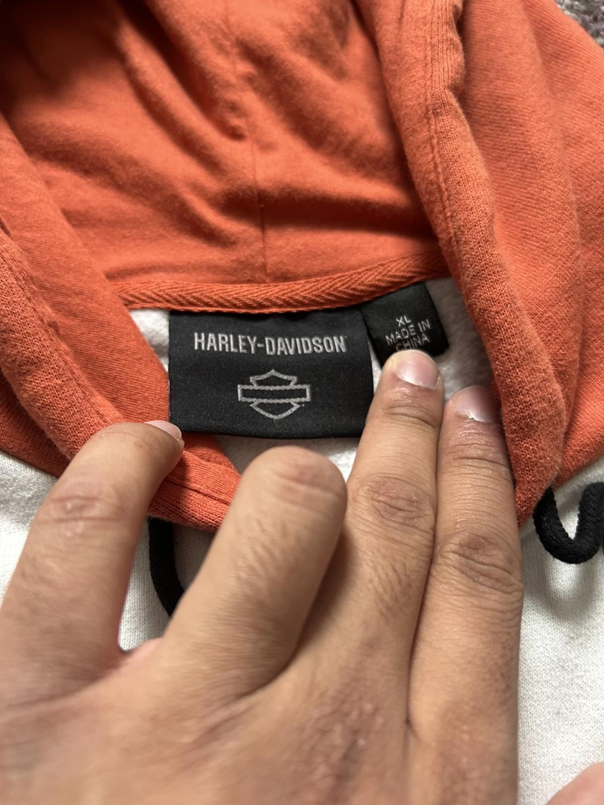 Vintage Harley-Davidson Two-Tone Embroidered Hoodie