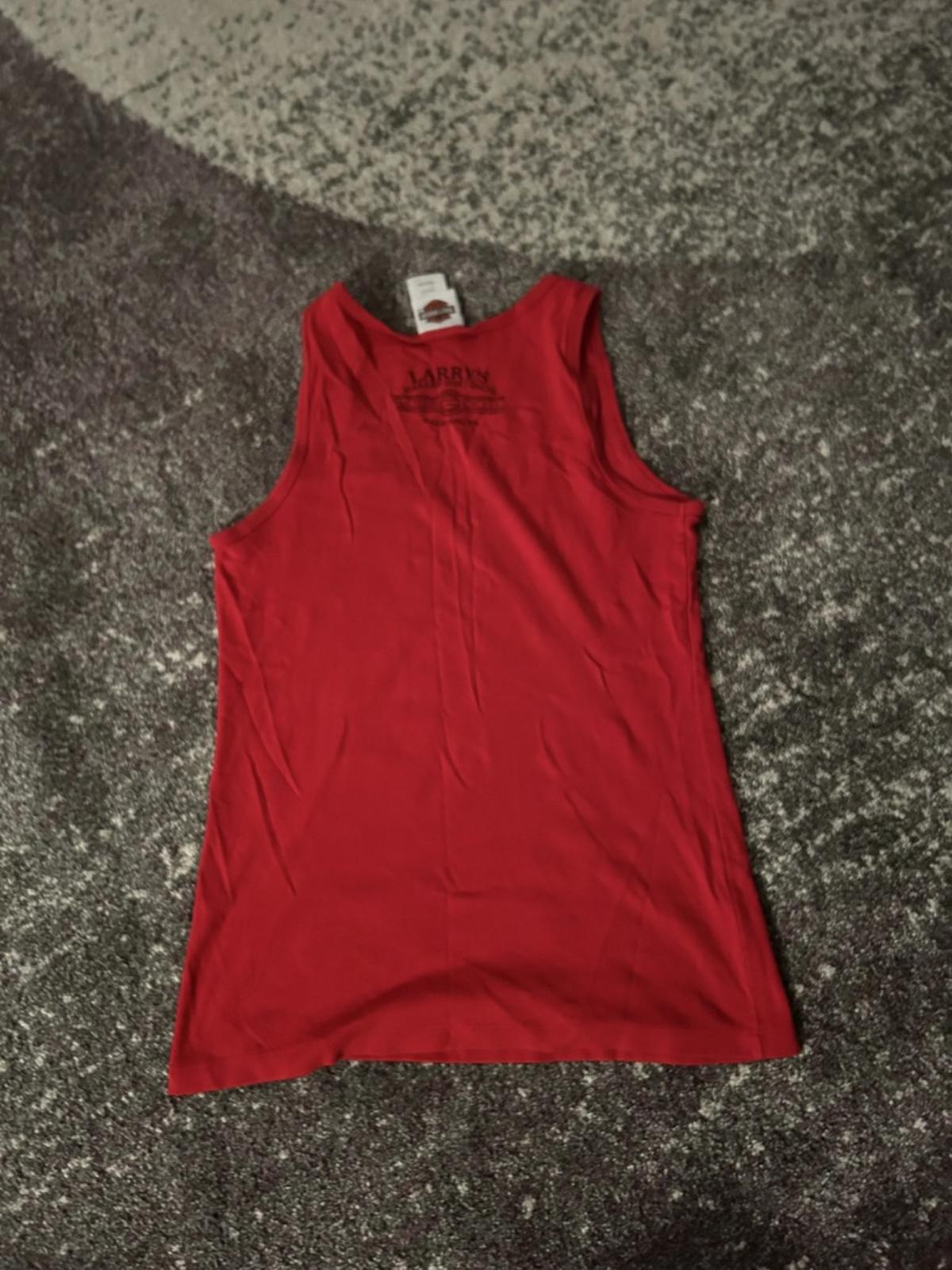 Harley-Davidson Women's Red Sleeveless Tank Top with USA The
