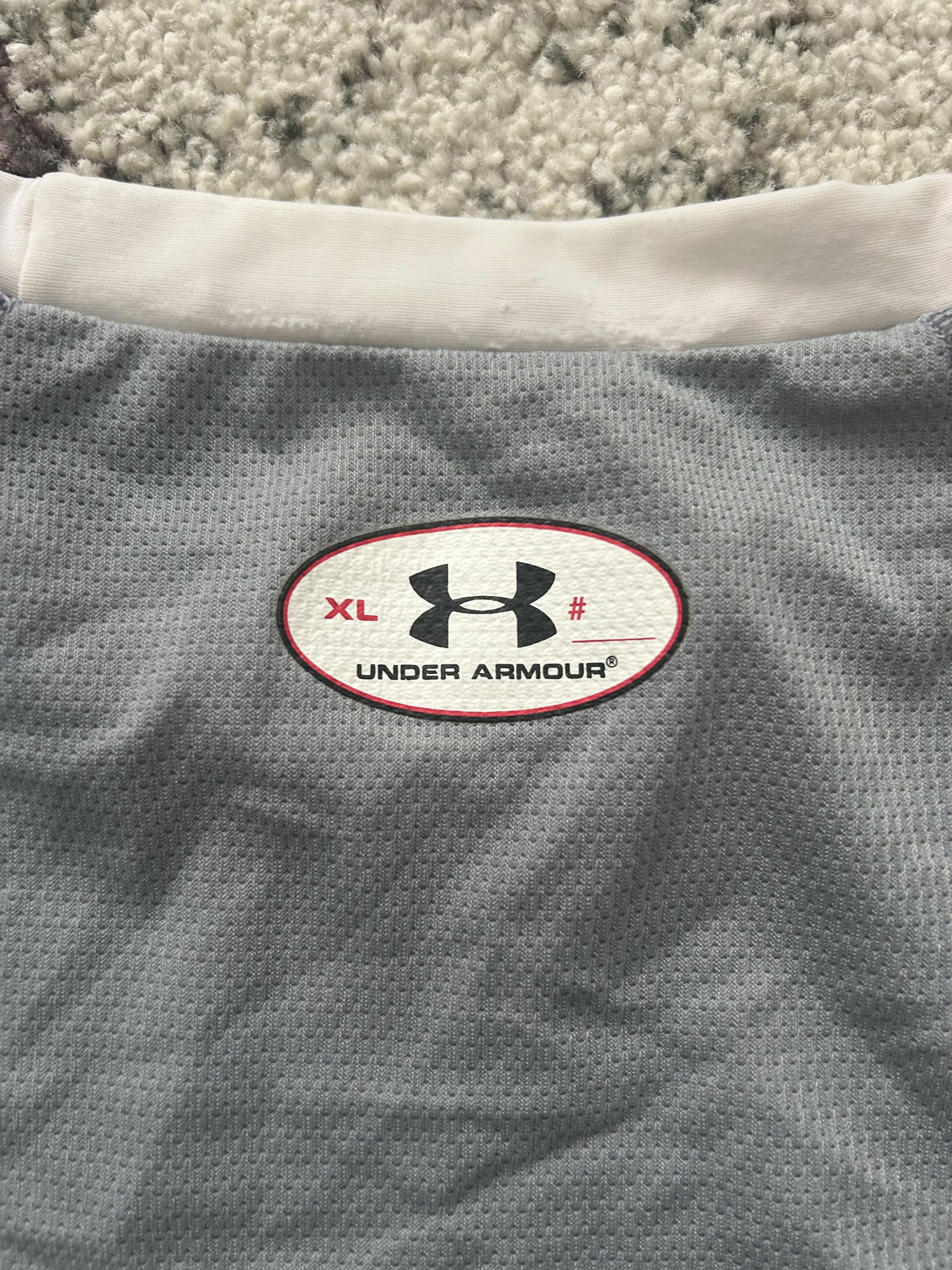 Under Armour Compression Tee – White/Silver Tech Mesh