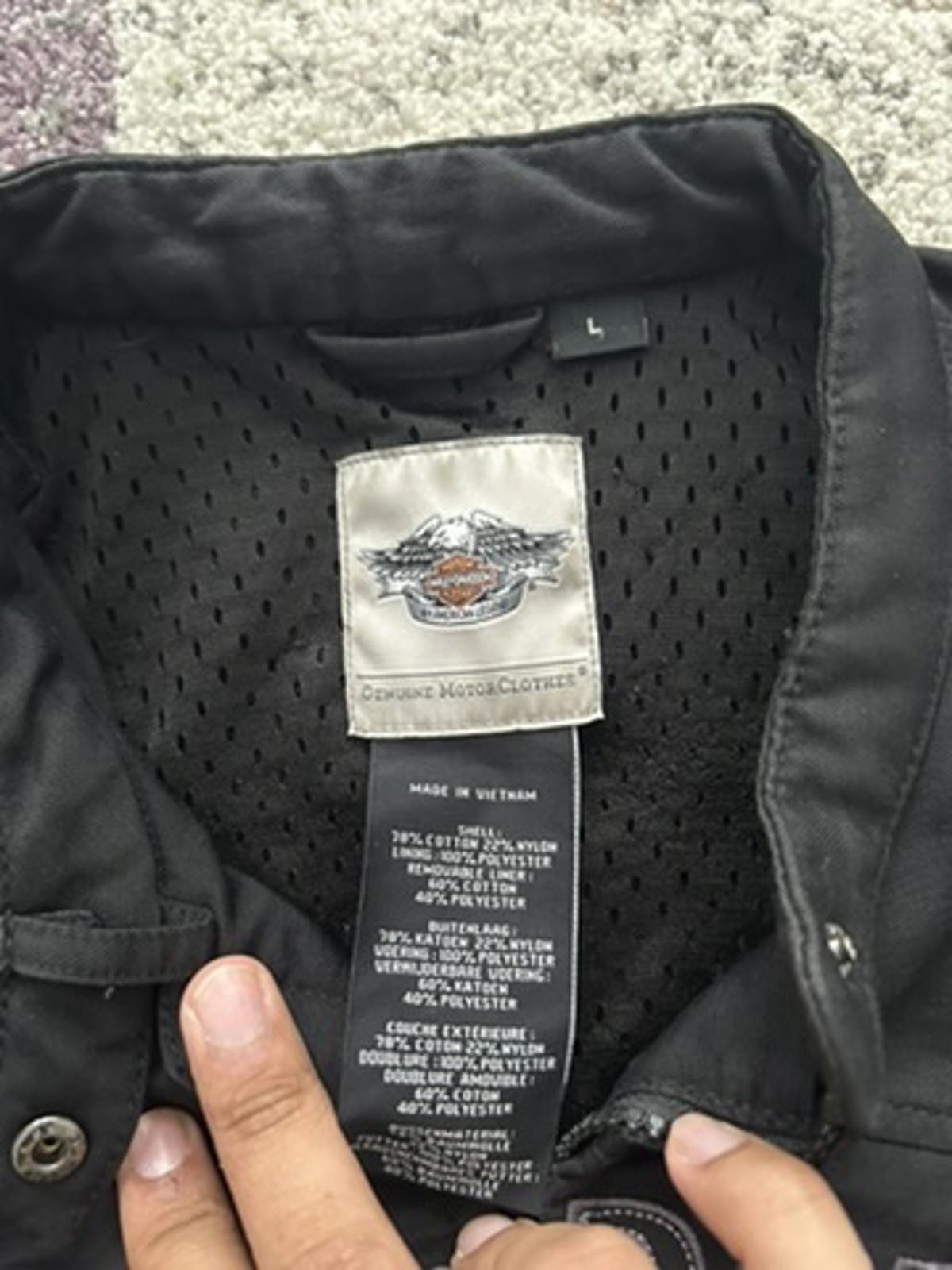 Black Harley-Davidson Riding Jacket with Embroidered Logos