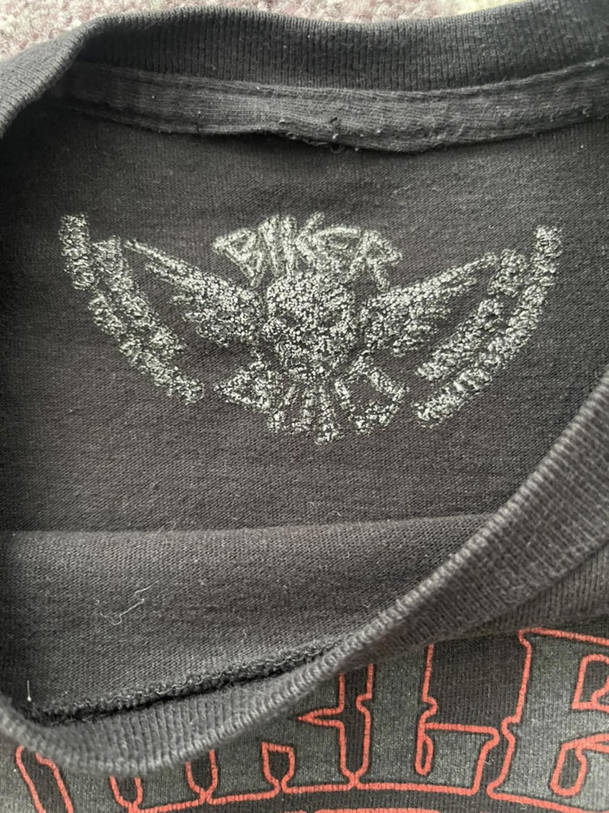 Faded 2013 Harley-Davidson Flame Wing Tee – Biker Skull Tag