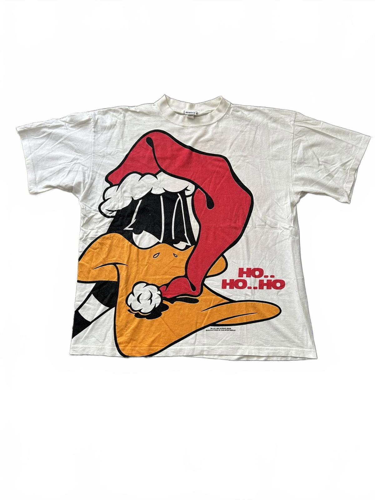 Vintage 1993 Warner Bros Daffy Duck Christmas T-Shirt