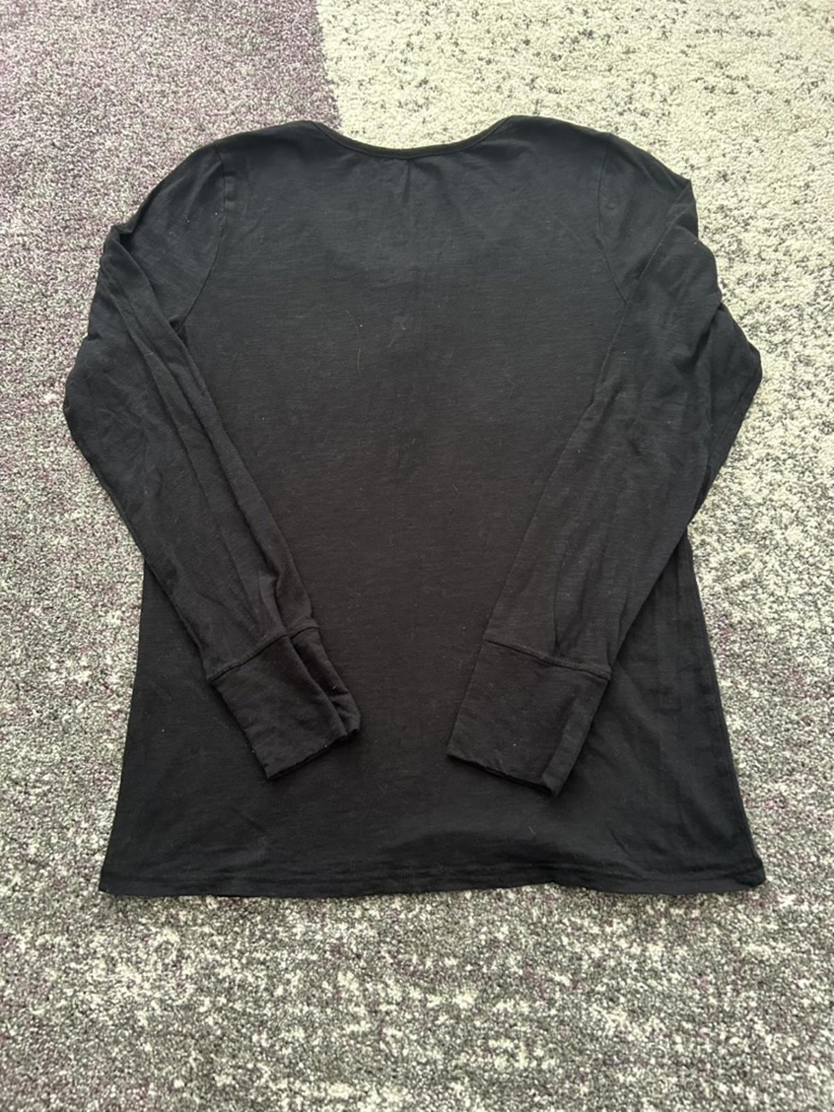 Harley-Davidson Black Long Sleeve Henley Logo Tee – 1903