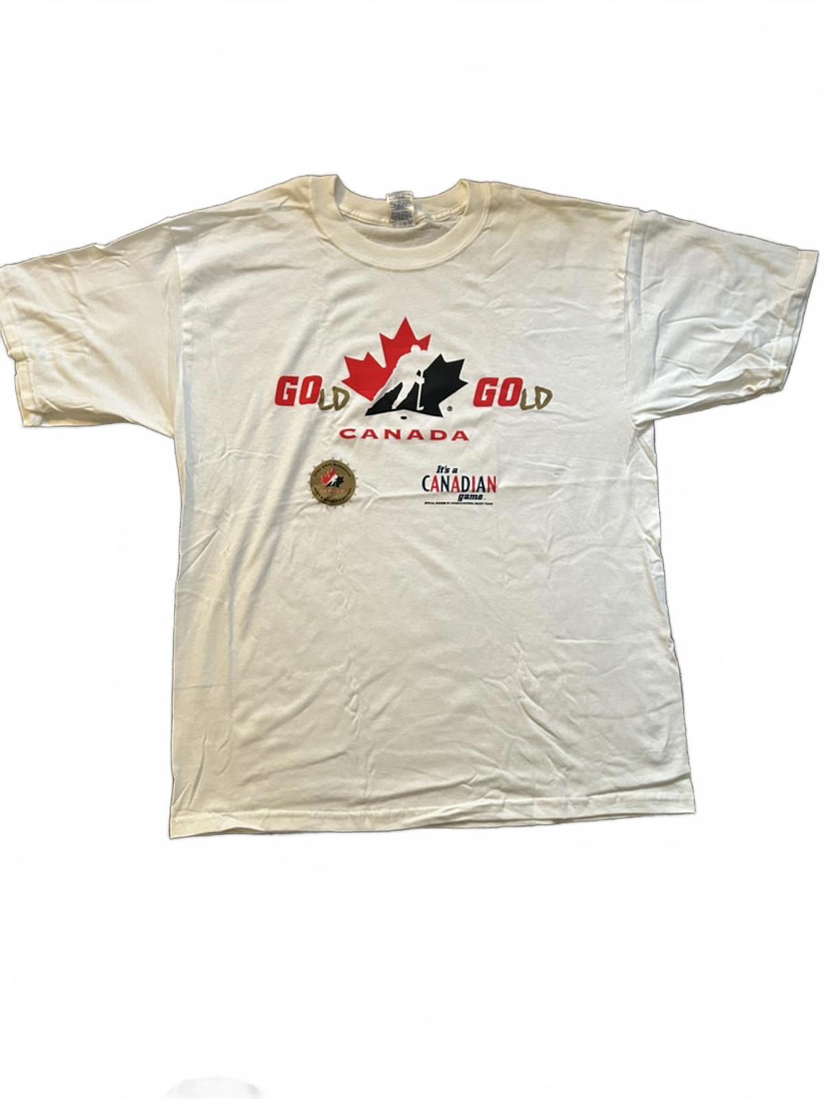 Vintage Canada "Go Gold" Molson Canadian Hockey T-Shirt