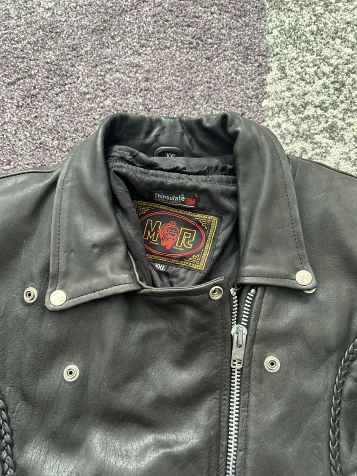 Vintage 90s MCR Women's Black Leather Moto Jacket – XXL