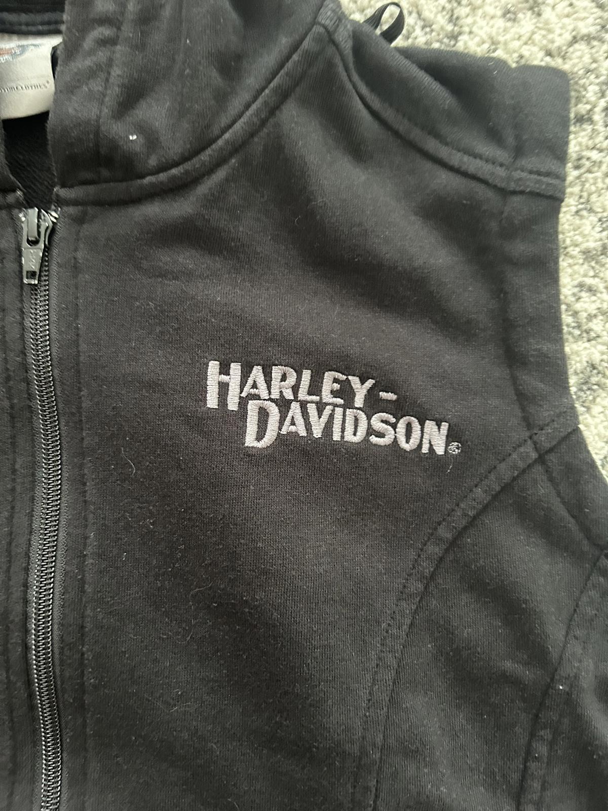 Harley-Davidson Black Sleeveless Hooded Vest
