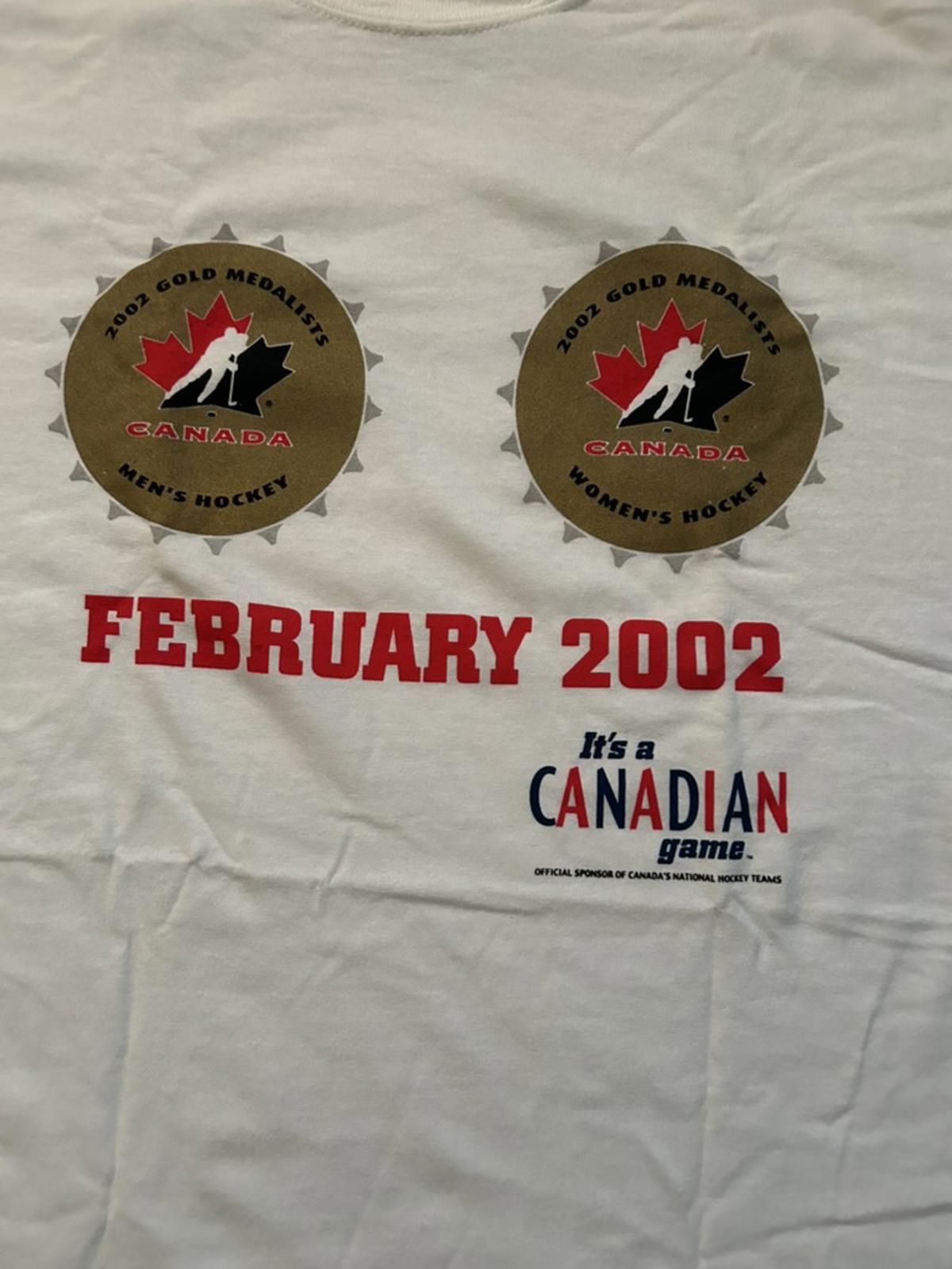 Vintage 2002 Team Canada Gold Medal Hockey T-Shirt