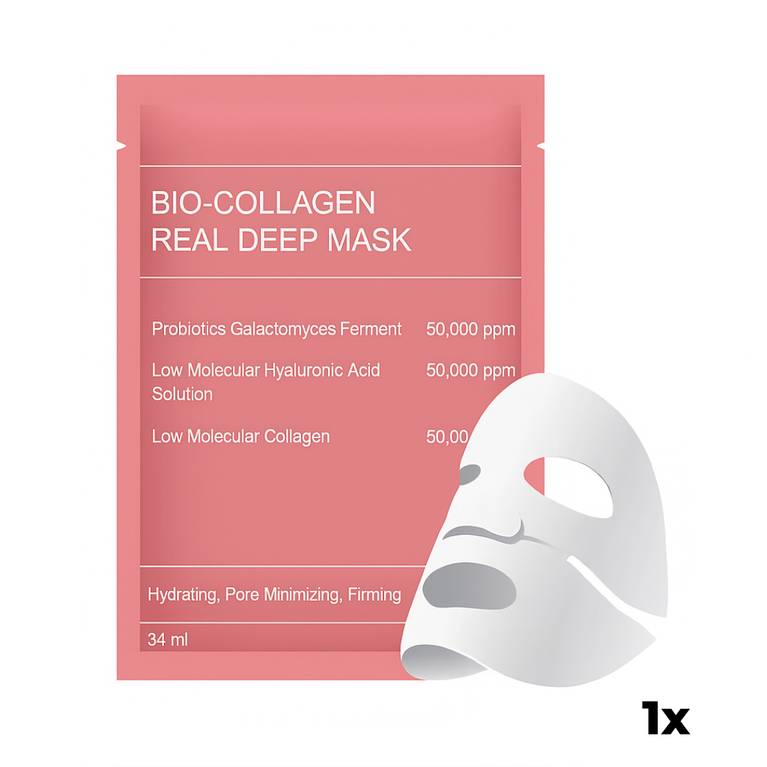 Bio Collagen Face Mask - Deep Hydration, Pore Shrink & Brightening Power!