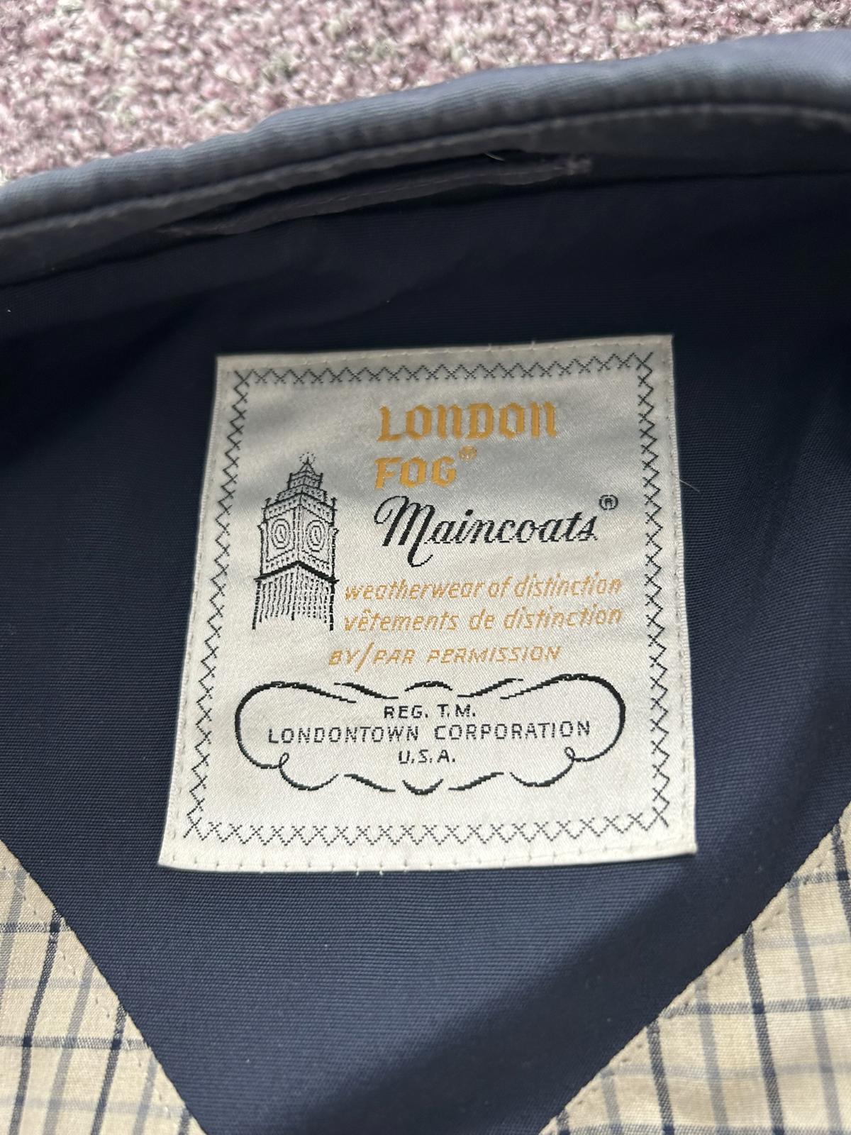 London Fog Men's Navy Blue Trench Coat Size 42R