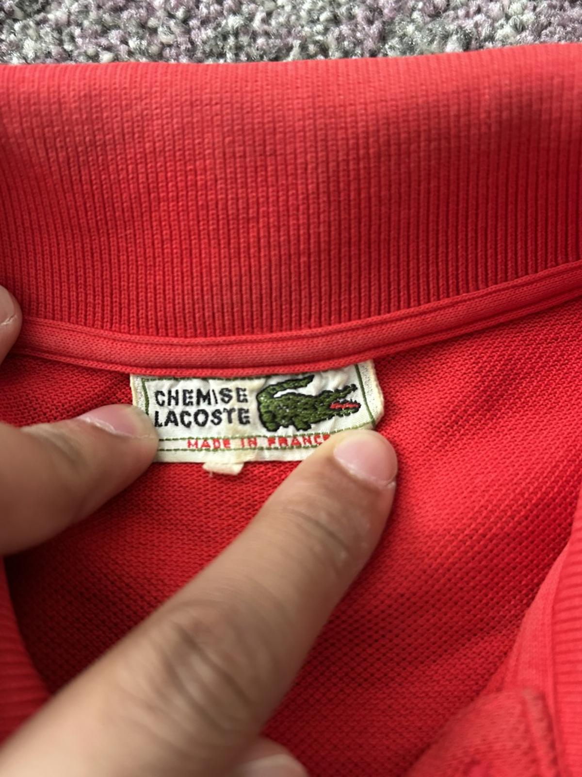 Lacoste Red Polo Shirt with Chest Pocket