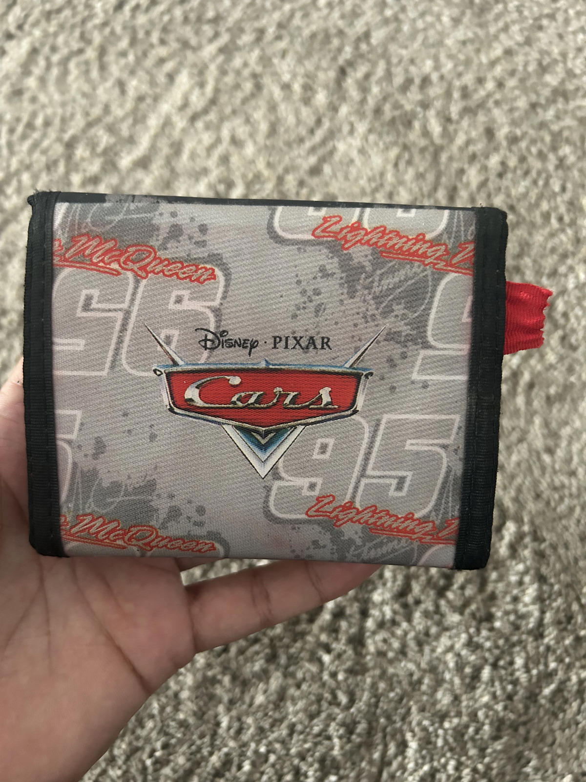 Vintage Disney Pixar Cars Lightning McQueen Tri-Fold Wallet