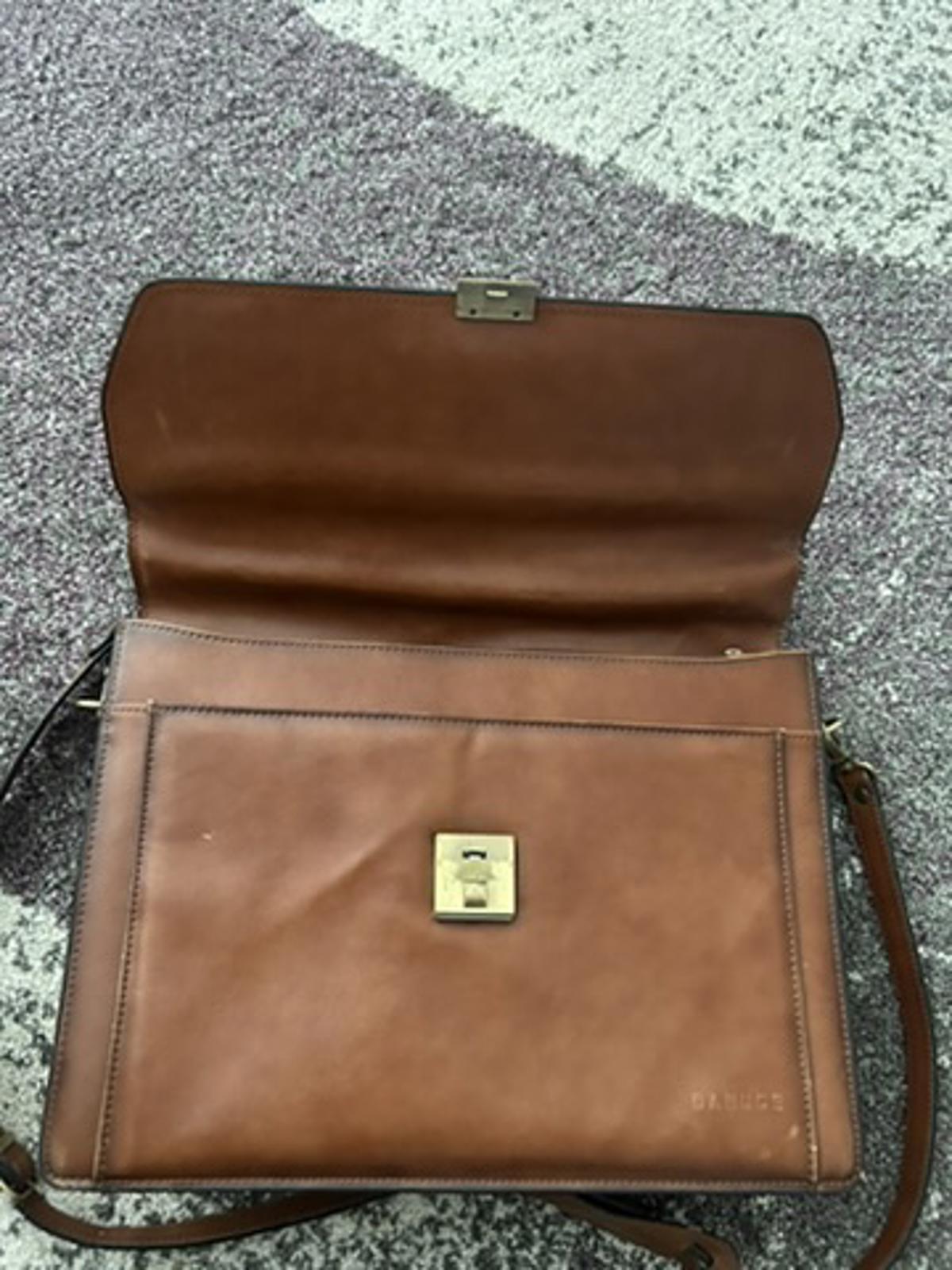 Banuce Leather Briefcase Crossbody