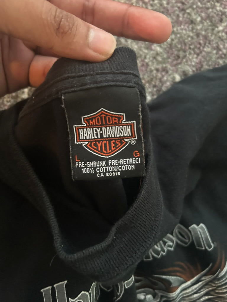 Harley-Davidson Long Sleeve Tee - Black Eagle Design