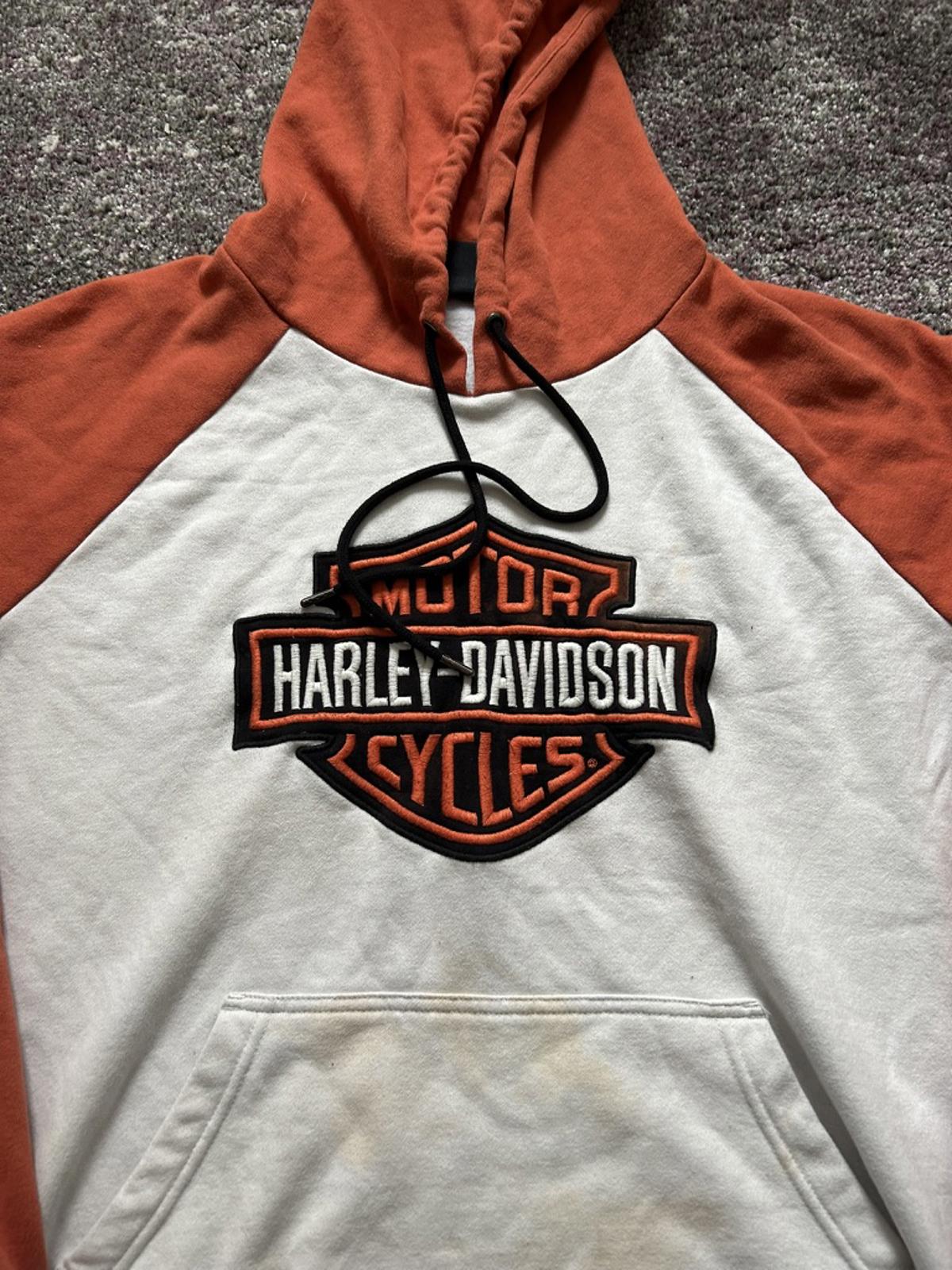 Vintage Harley-Davidson Two-Tone Embroidered Hoodie