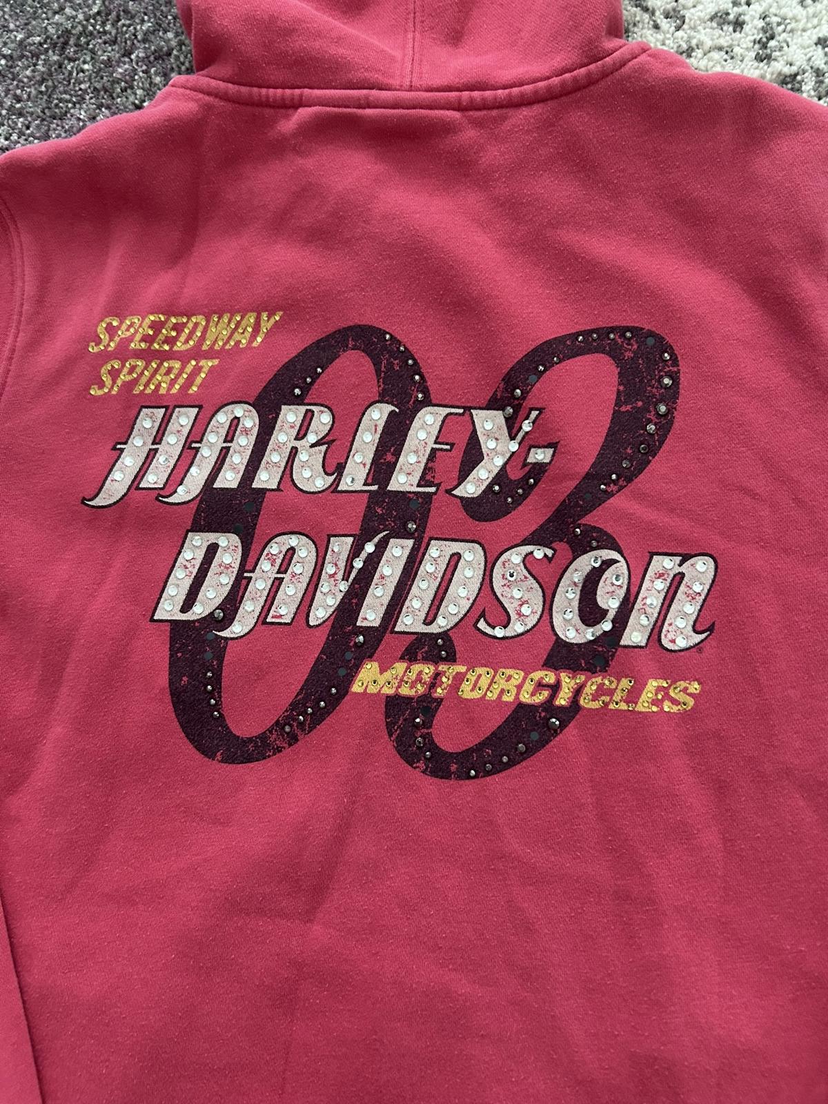 Harley-Davidson Women's Pink Zip-Up Hoodie Sweatshirt