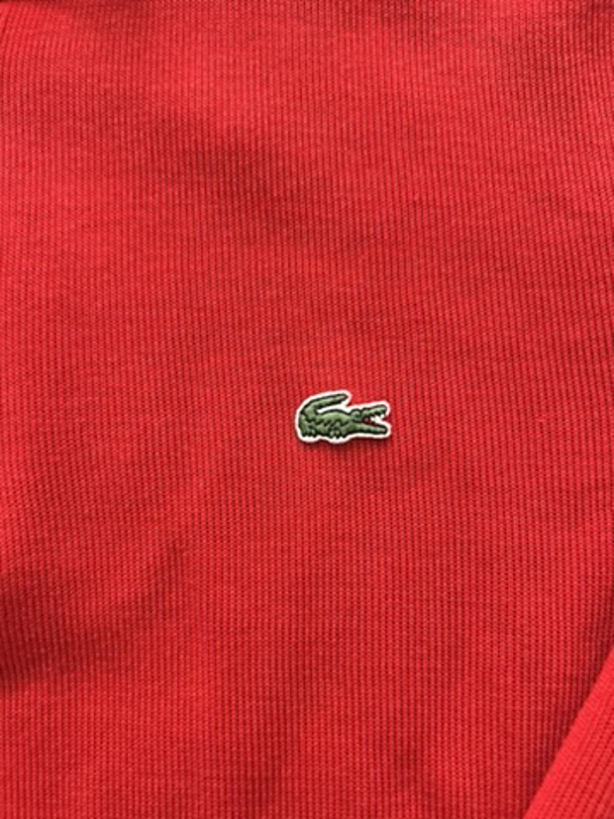 Lacoste Red Quarter-Zip Sweatshirt