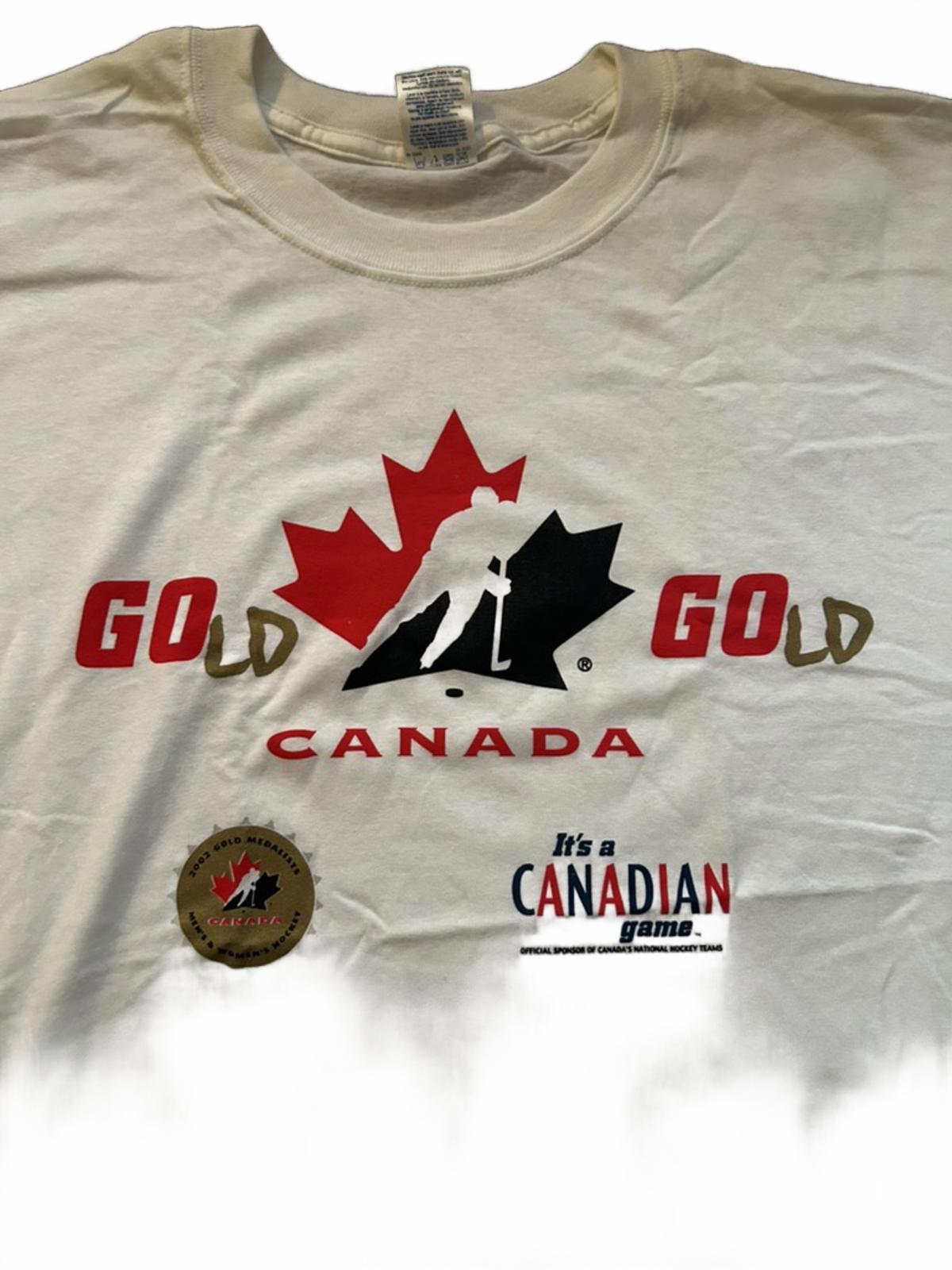 Vintage Canada "Go Gold" Molson Canadian Hockey T-Shirt