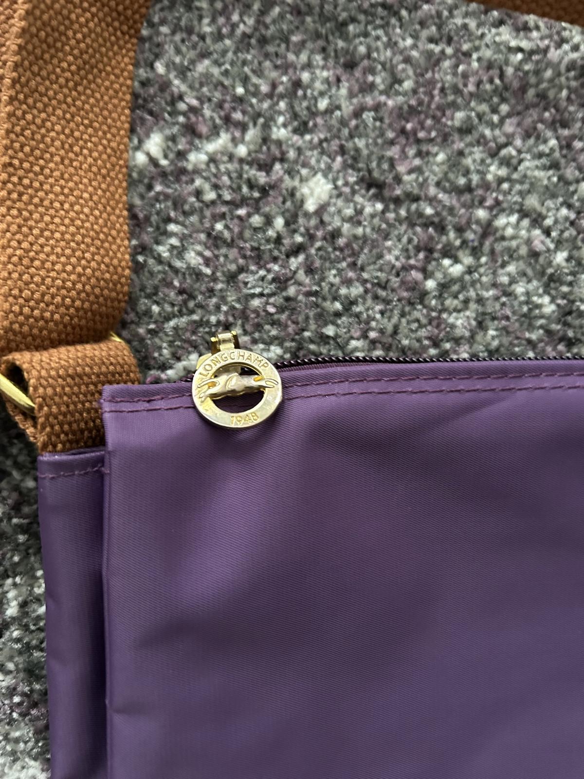 Vintage Longchamp Nylon Crossbody Bag – Purple