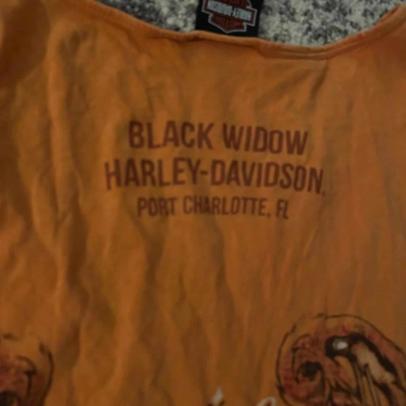 Vintage Harley-Davidson Women's Tank Black Widow Edition