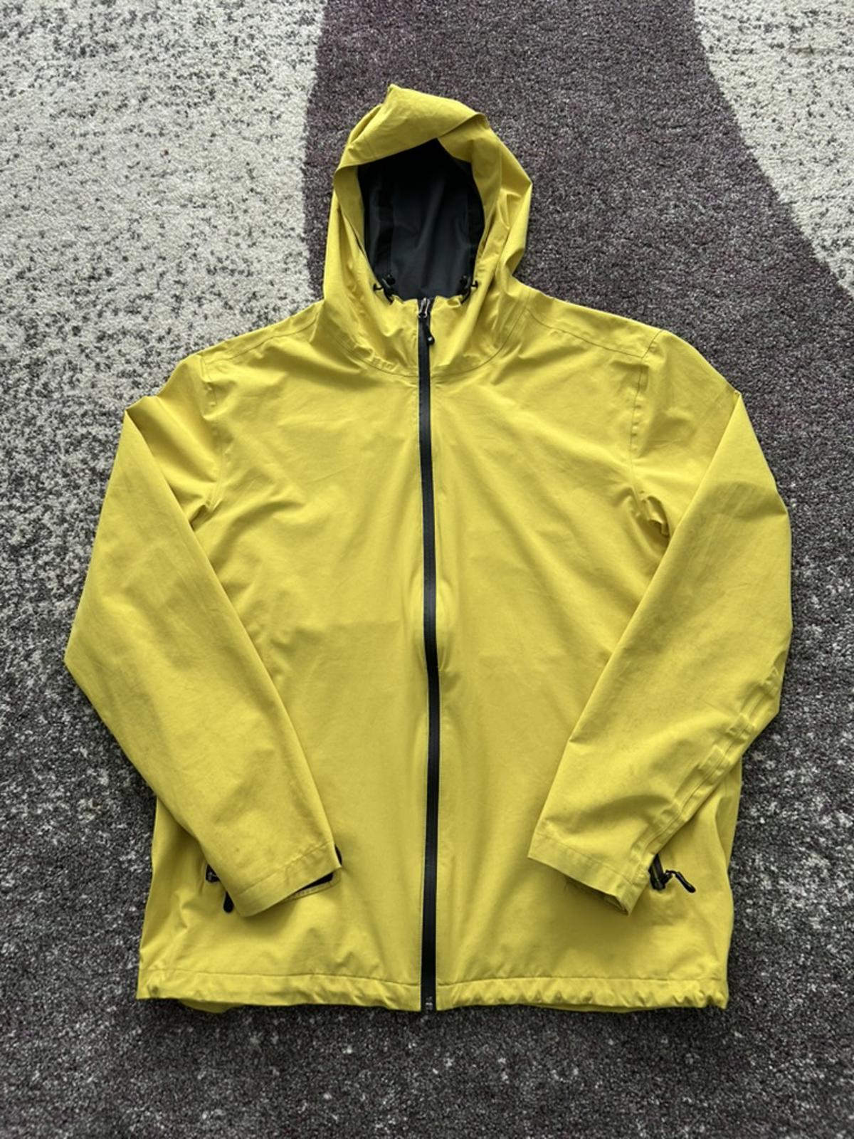 32 Degrees Cool Yellow Hooded Windbreaker Jacket L/XL