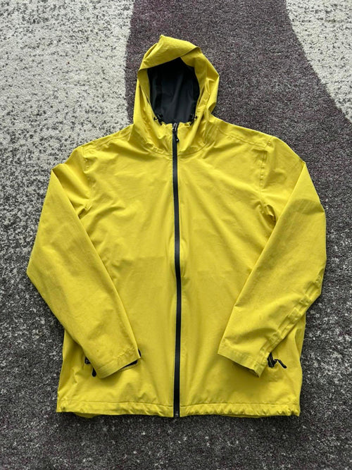 32 Degrees Cool Yellow Hooded Windbreaker Jacket L/XL