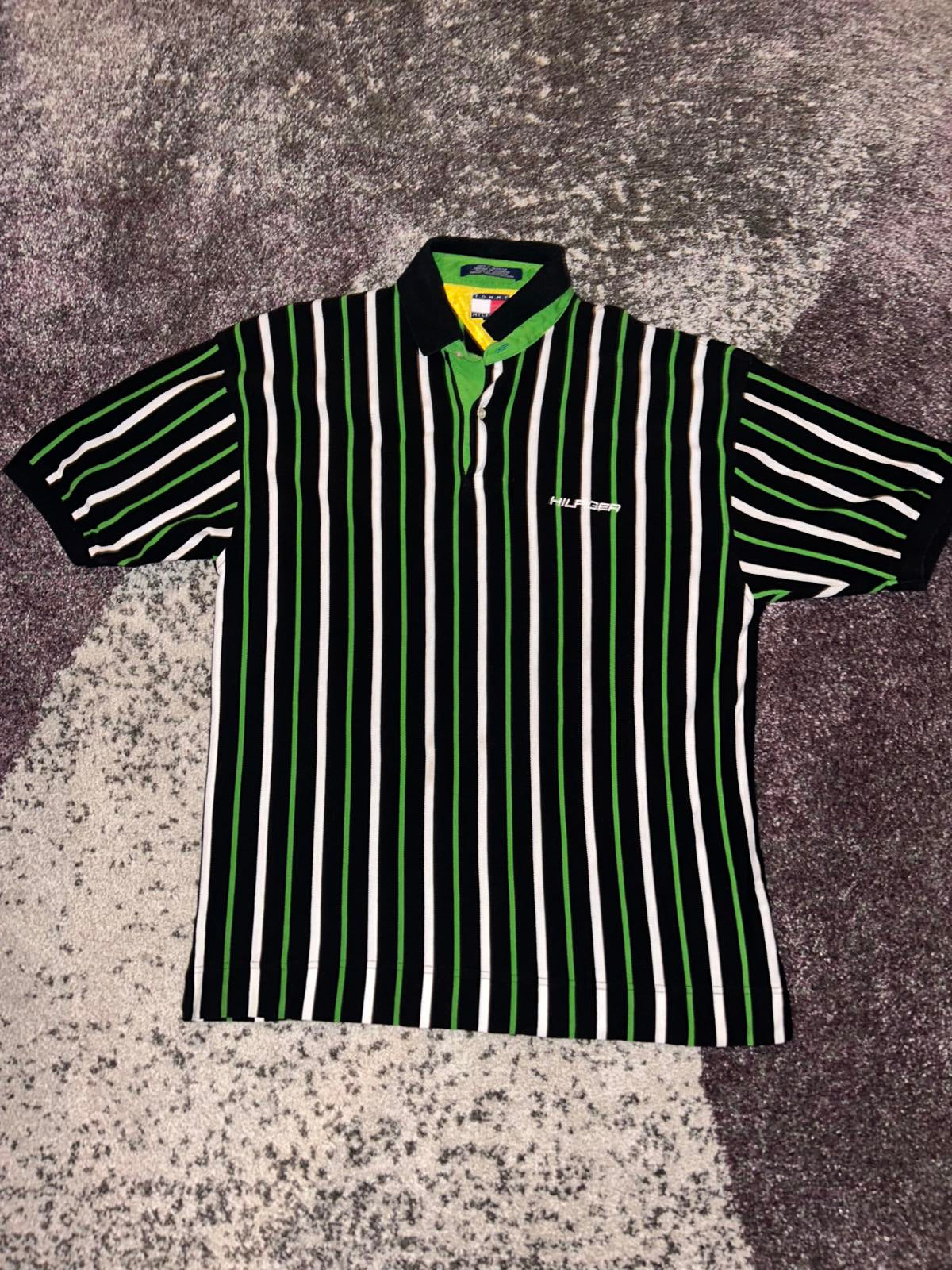 Vintage Tommy Hilfiger Men's Striped Polo Shirt