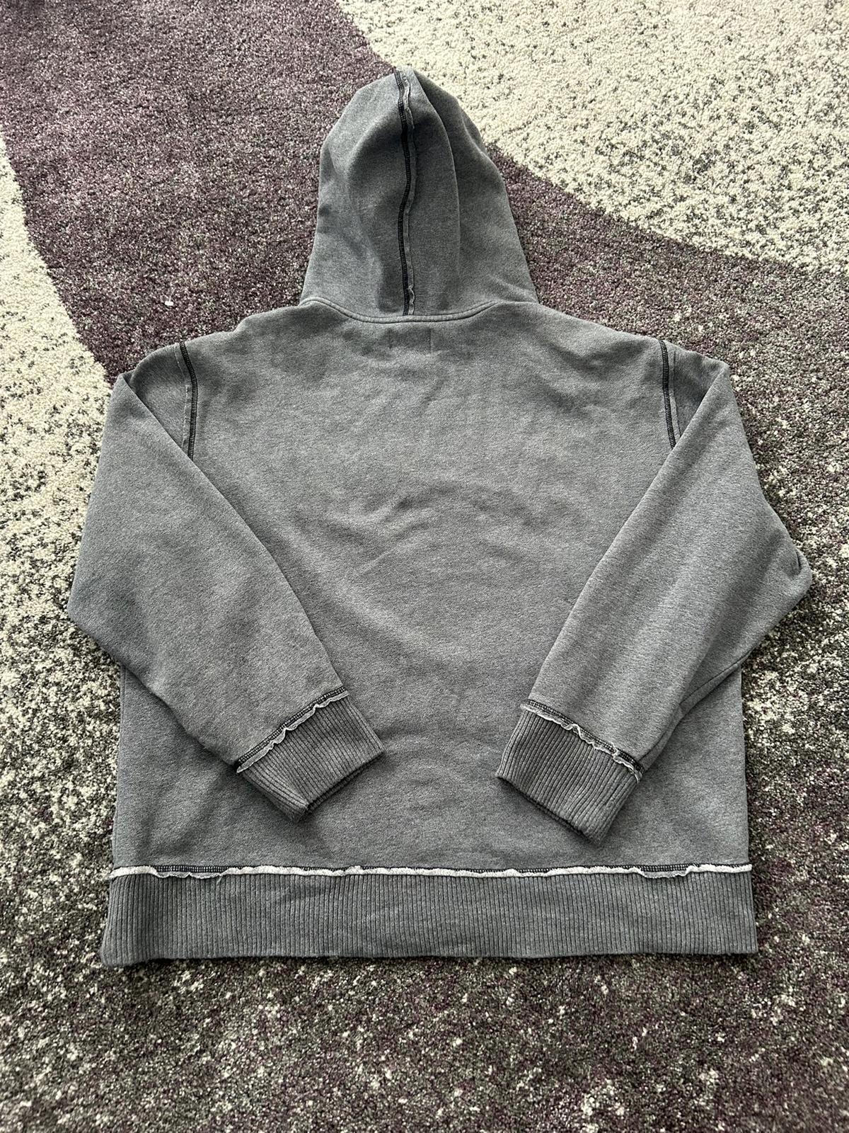 Roots Gothic Logo Hoodie – Distressed Grey Pullover