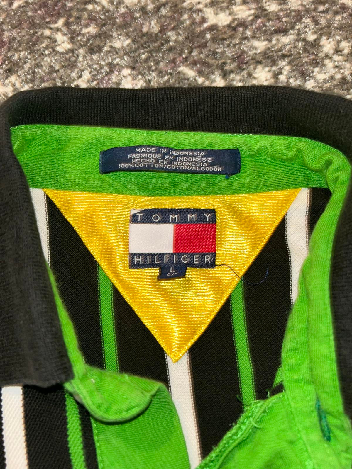 Vintage Tommy Hilfiger Men's Striped Polo Shirt