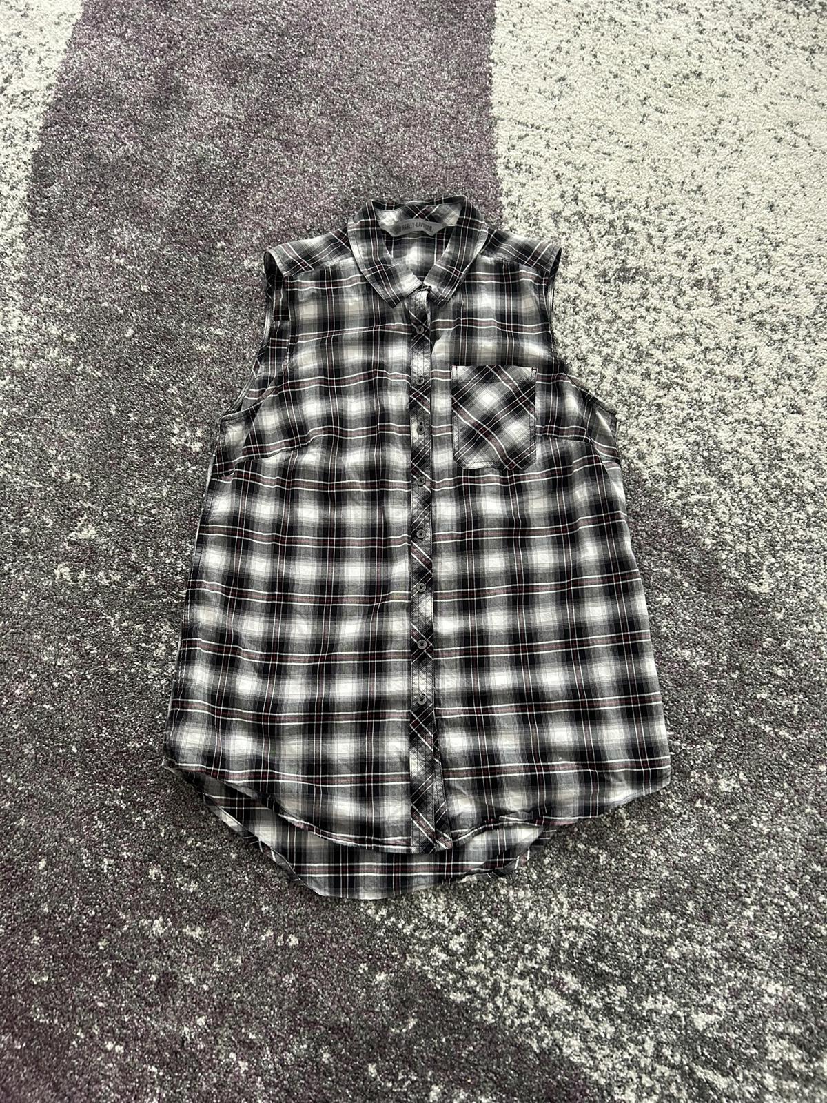 Harley-Davidson HDMC Women's Sleeveless Plaid Button-Up