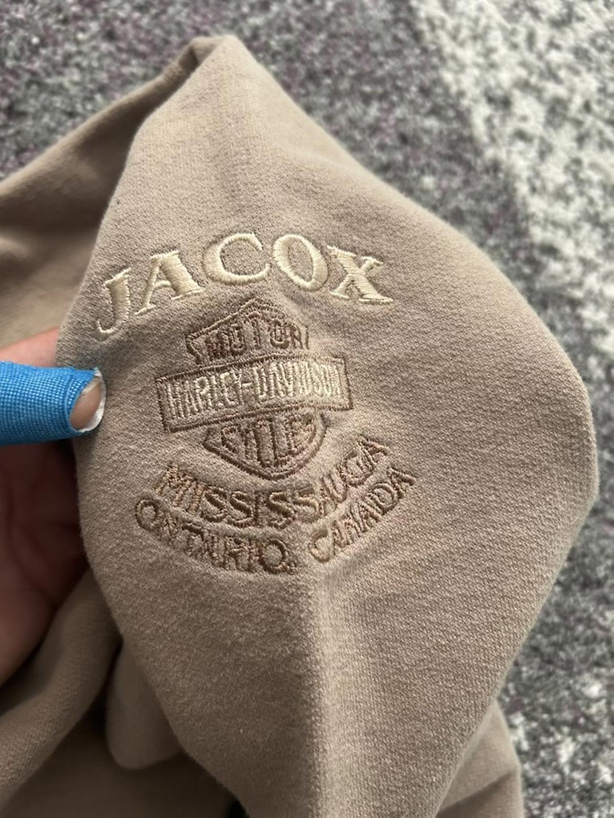 Harley-Davidson Embroidered Crewneck Sweatshirt - Beige