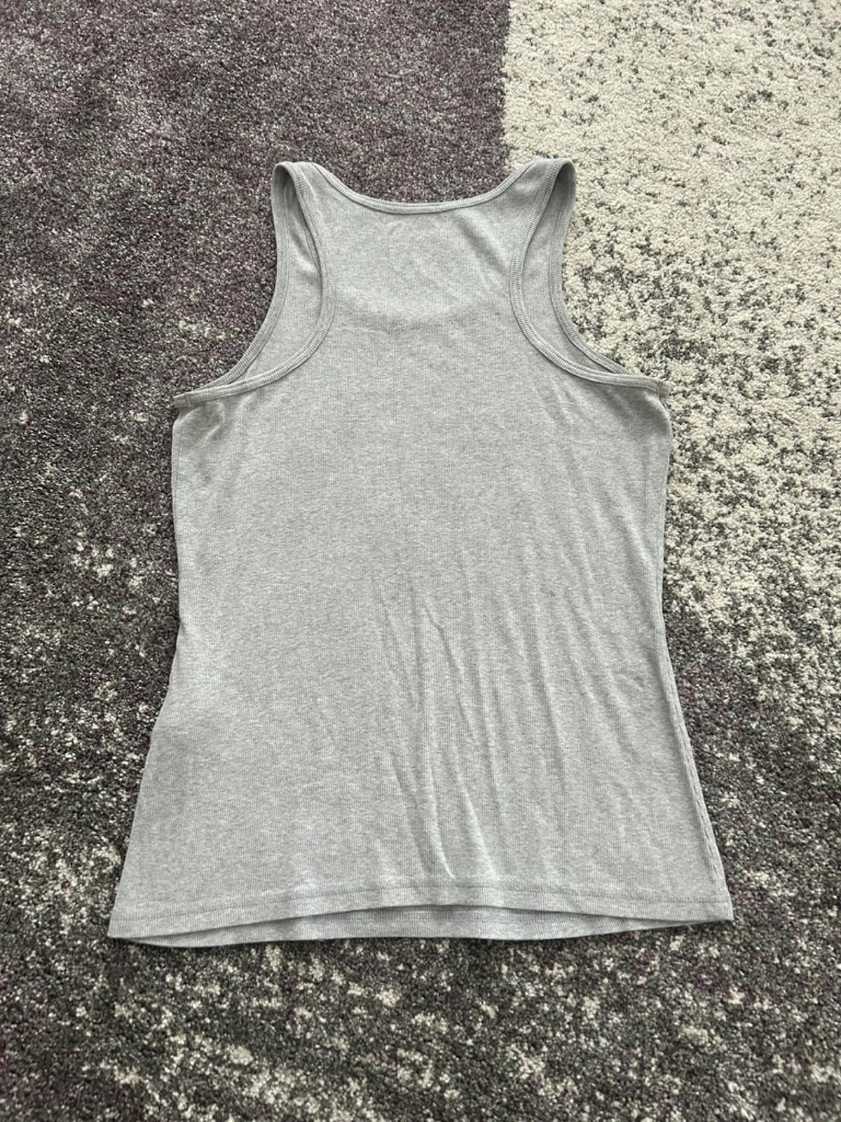 Vintage Grey Ribbed Harley-Davidson Tank Top — Large